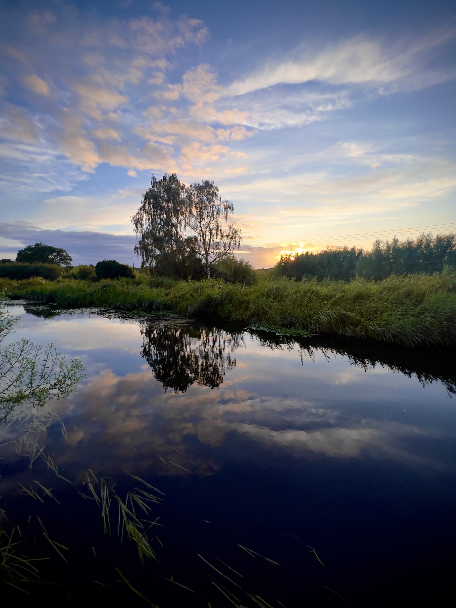 Dusk over the Wey navigation Dusk over the Wey navigation