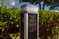EV Chargers-6 Close up on an EV charger in the Tannery Studios car park