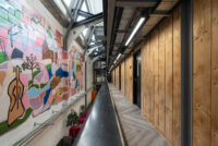 Sustainable Offices 4 Tannery Studios Atrium facing the Mural