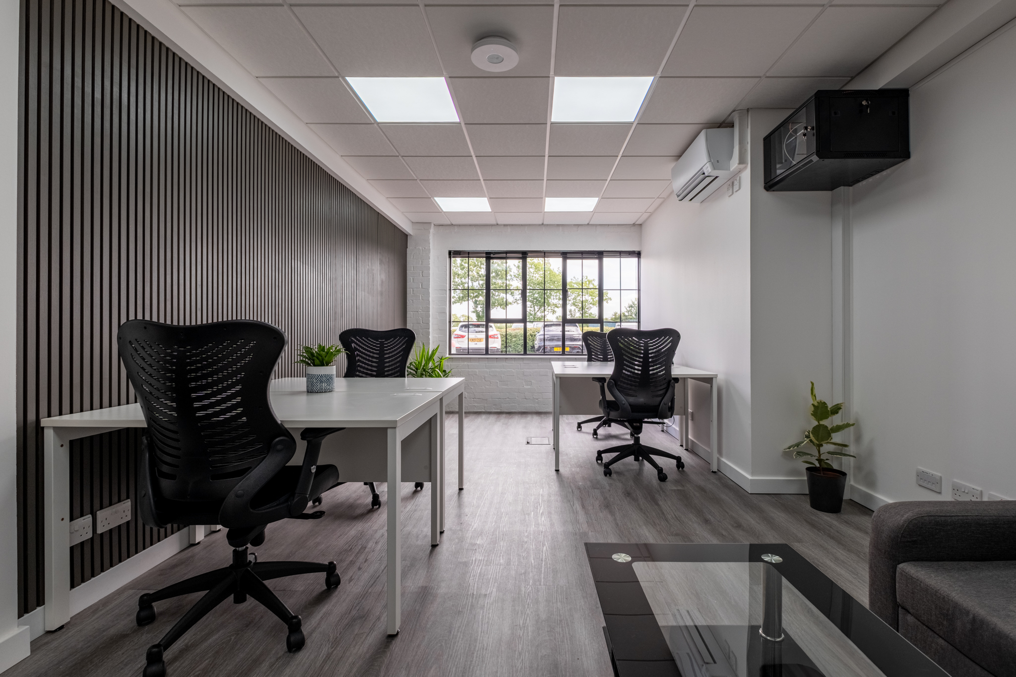 Modern office with desks and chairs