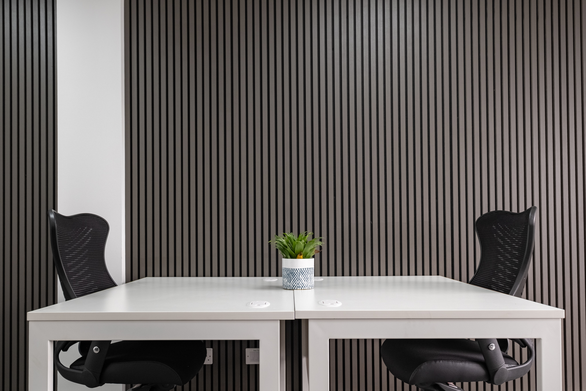 Office 3, Ground Floor, 4 Tannery House - 230FT² 6 Minimalist office with two chairs.